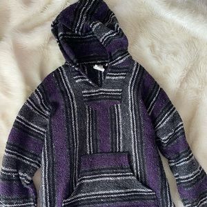 Purple and black drug rug